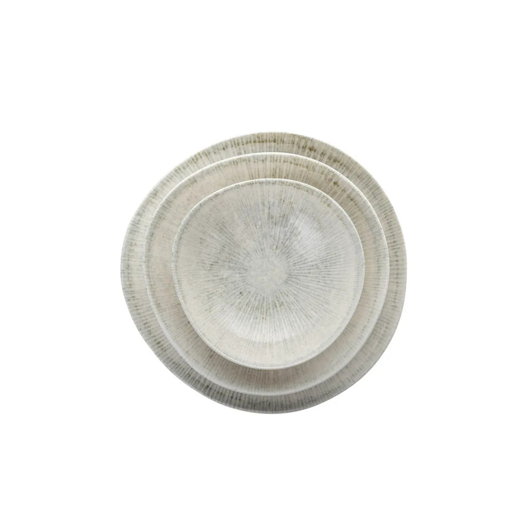 Hermia Geschirr-Set Beige/Grau – 24-teilig, Porzellan