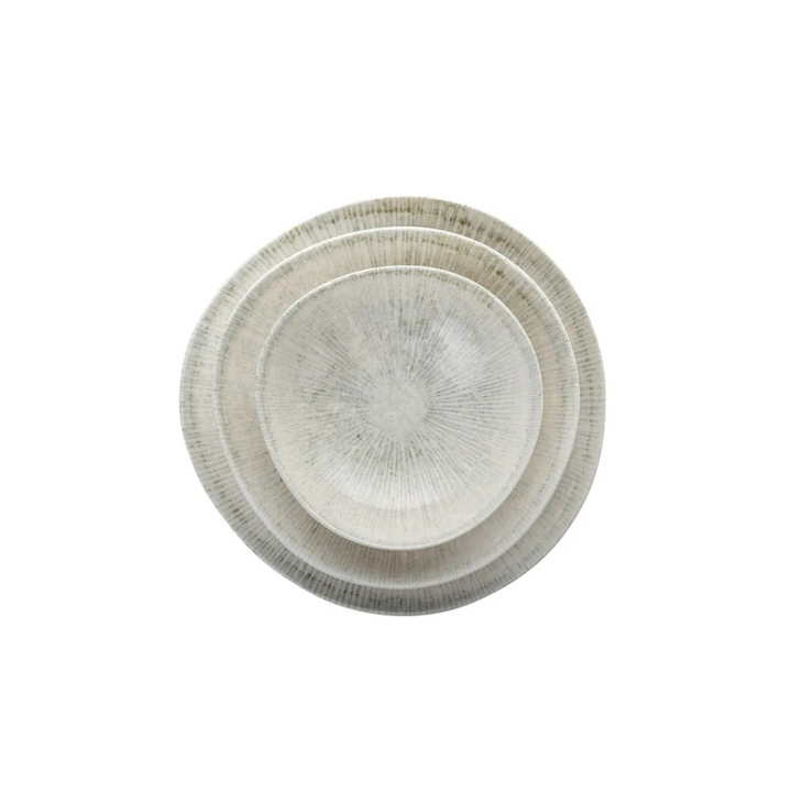 Hermia Geschirr-Set Beige/Grau – 24-teilig, Porzellan
