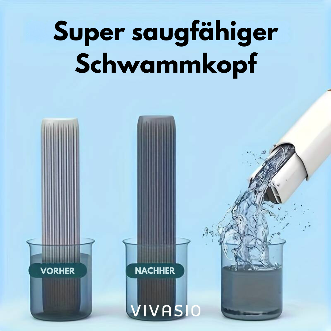 Tragbarer Mini Mopp Squeeze Wischmopp mit Auswringfunktion