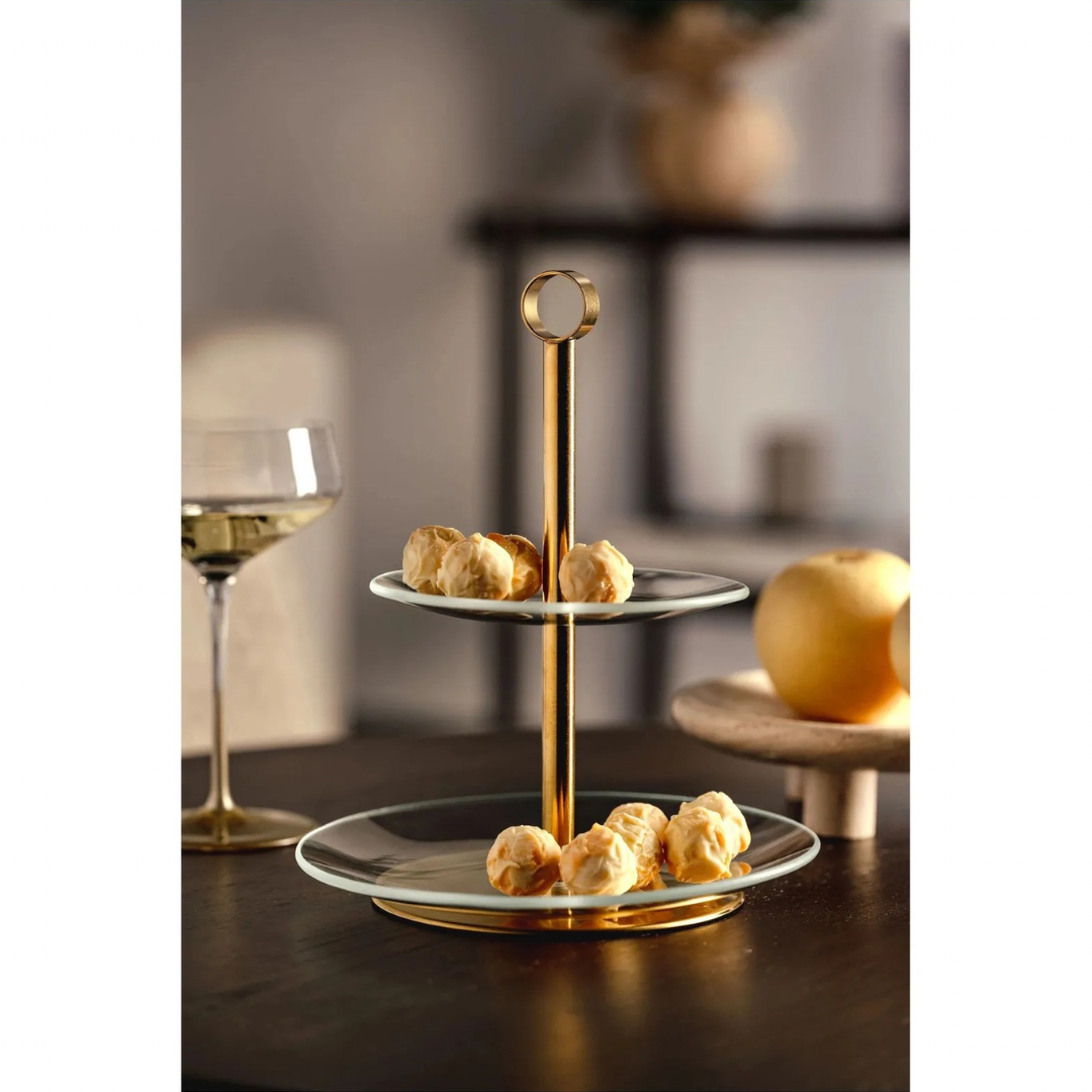 Leonardo Etagere Cena 2-teilig 35 cm Gold