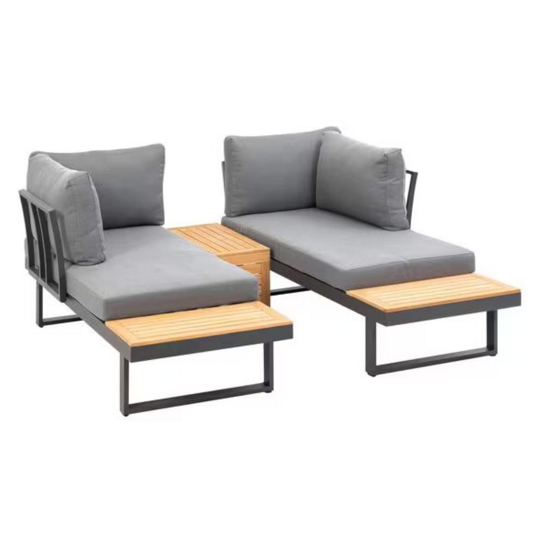 COCON Ascona Loungeset – 4‑Sitzer Gartenmöbel in Anthrazit