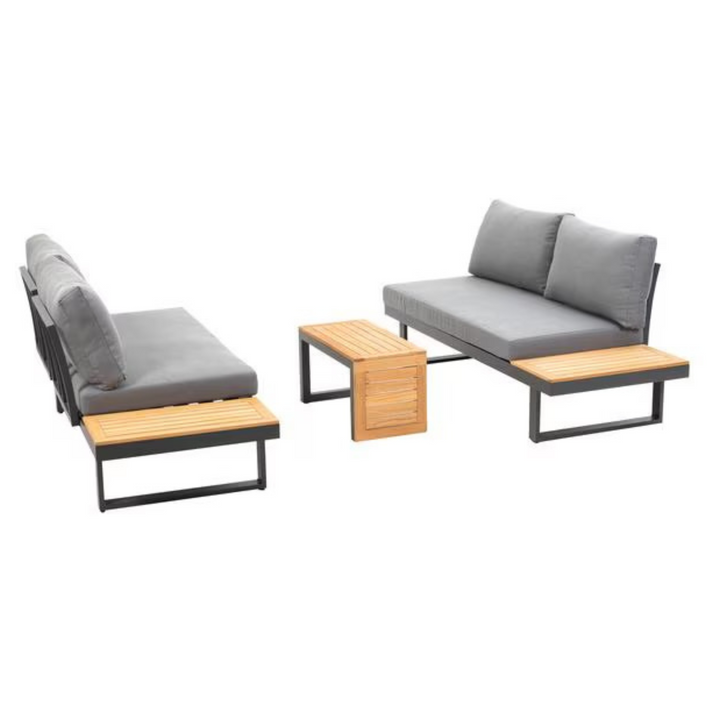 COCON Ascona Loungeset – 4‑Sitzer Gartenmöbel in Anthrazit