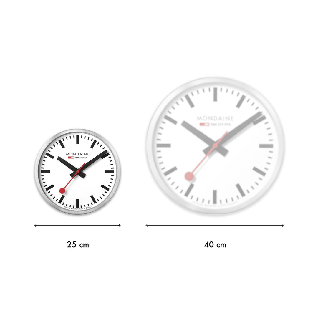 Mondaine Wanduhr Quartz – 25 cm Design-Wanduhr