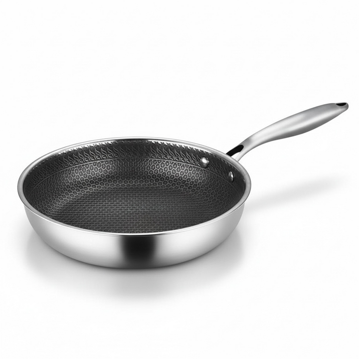 ProLine Steel – Antihaft-Edelstahl Bratpfanne mit Wabenstruktur