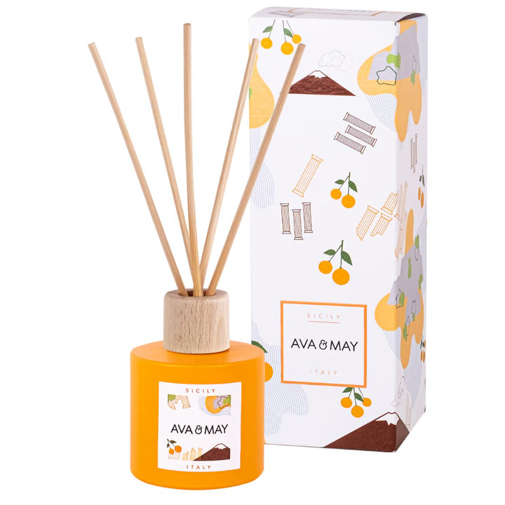 AVA & MAY Duftstäbchen Sizilien – Raumduft 100 ml mit Zitrus- & Blütennoten