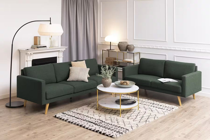 AC Design Couchtisch Alisma Ø 80 x 45 cm, Gold/Weiss