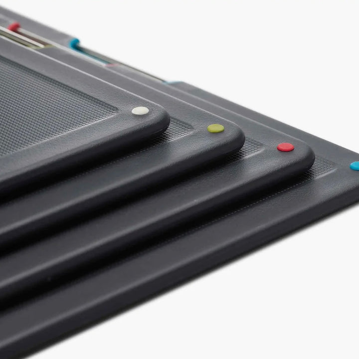 Joseph Joseph Schneidebrett-Set Folio Steel – 4-teilig, Edelstahlcase