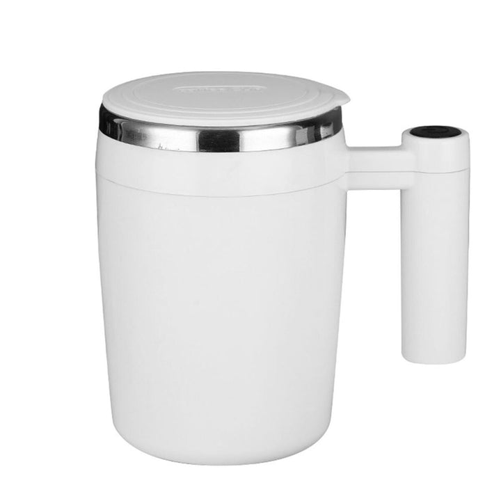 Selbstrührender Becher 380 ml – Automatische Edelstahl-Kaffeetasse mit Deckel für Kaffee, Tee, Kakao, Milch und Shakes