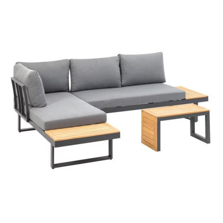 COCON Ascona Loungeset – 4‑Sitzer Gartenmöbel in Anthrazit