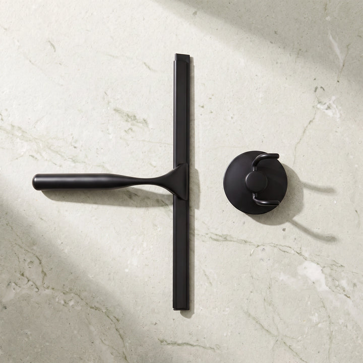 Ensemble d'accessoires de salle de bain noir sans perçage – 6 pièces