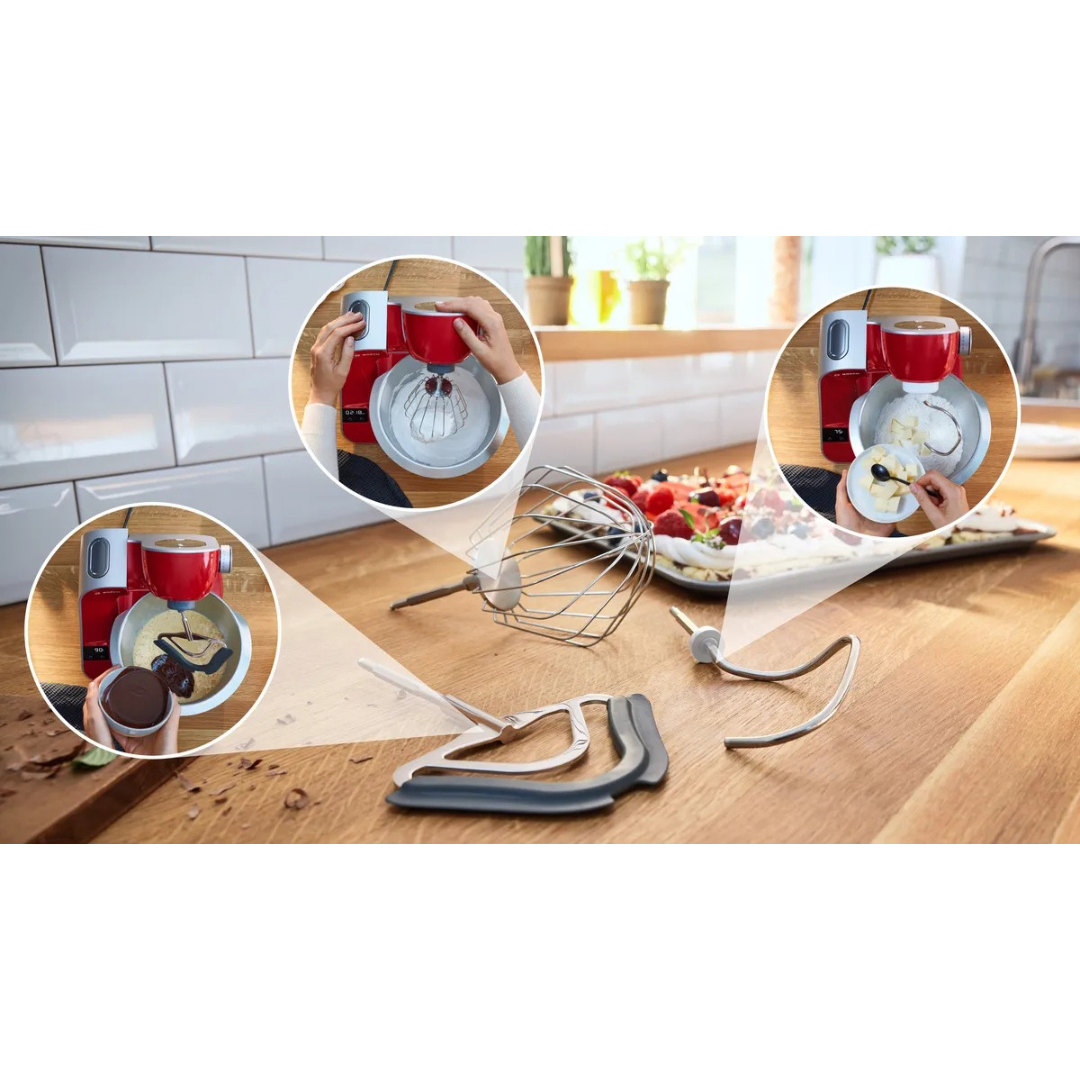 Bosch Küchenmaschine MUM58720 Rot Silber