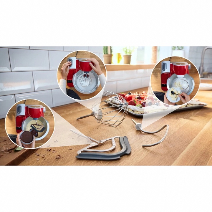 Bosch Küchenmaschine MUM58720 Rot Silber