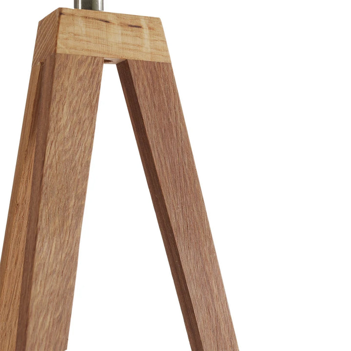 Markslöjd Kullen Tischleuchte – Eiche/Weiß, 44 cm, E14-Fassung, Holzfuß & Stoffschirm