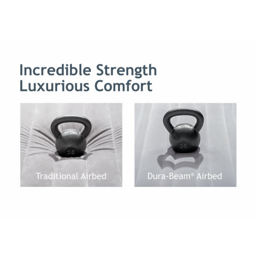 Intex Luftbett Dura-Beam Deluxe Supreme Queen – 152×203×51 cm mit integrierter Pumpe
