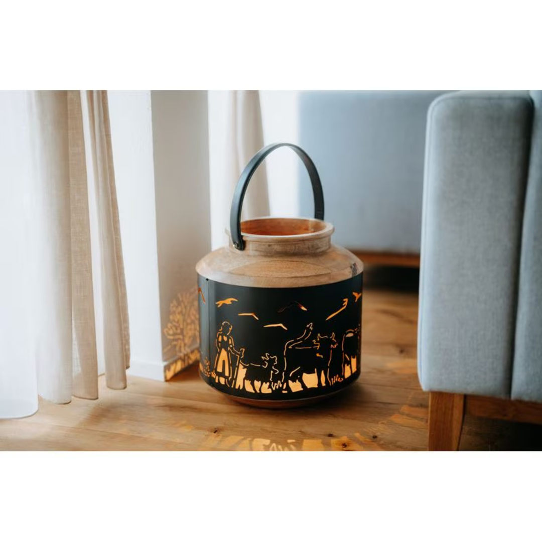 Kadastar Laterne Alpaufzug Familie 37 cm