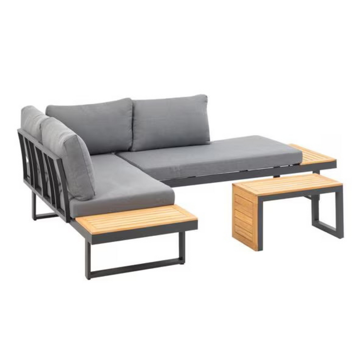 COCON Ascona Loungeset – 4‑Sitzer Gartenmöbel in Anthrazit