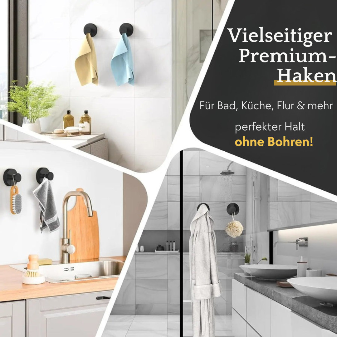 Saugnapfhaken ohne Bohren – extra starker 3 kg Halt, wiederverwendbar
