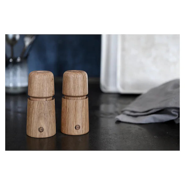 Crush Grind Salz- und Pfeffermühle Stockholm 2er Set, 11 cm, Hellbraun