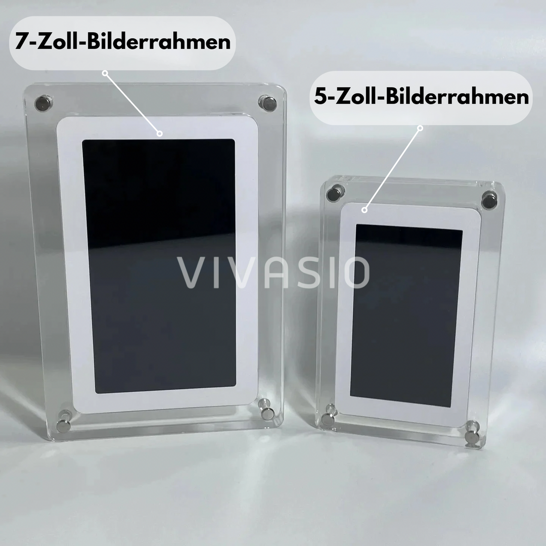 Digitaler Bilderrahmen Fotorahmen aus Acryl mit Videofunktion - Weiss