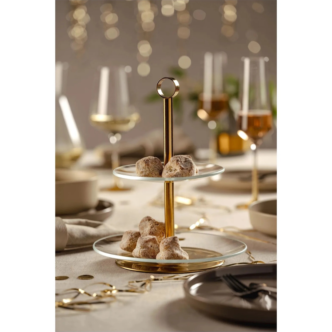 Leonardo Etagere Cena 2-teilig 35 cm Gold