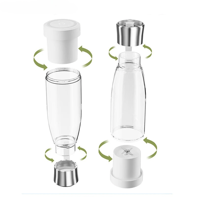 Fresh Juice Smoothie2Go Chic – Tragbarer Smoothie Maker 450ml, 4 Klingen, USB-C aufladbar, Mini-Mixer für unterwegs