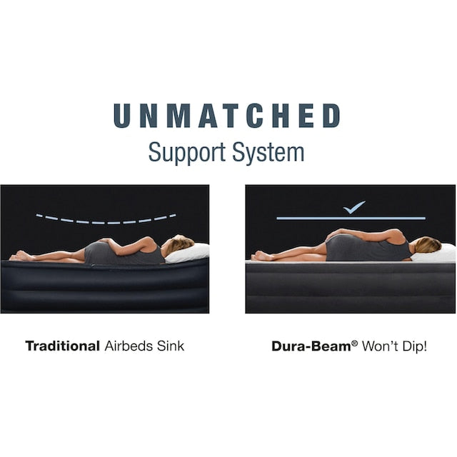 Intex Luftbett Dura-Beam Deluxe Supreme Queen – 152×203×51 cm mit integrierter Pumpe