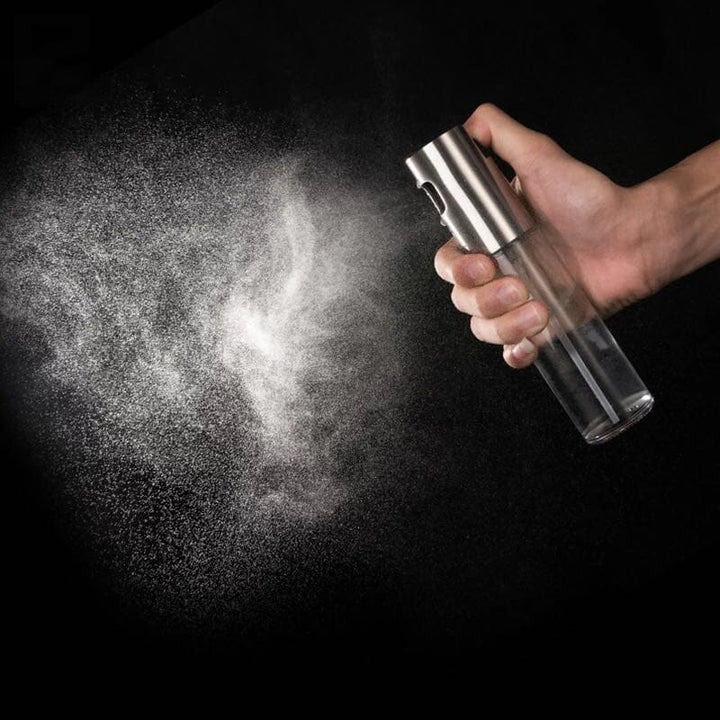 Öl- und Essigsprüher Set aus Glas 2 Stück je 100 ml Silber