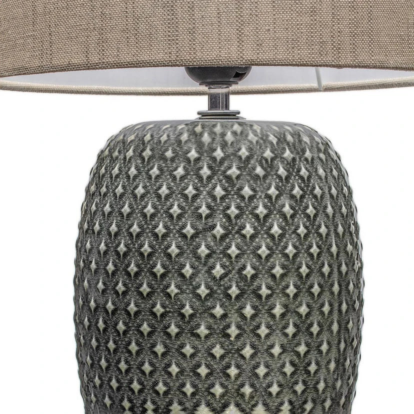 Pauleen Tischleuchte Pretty Classy – E27, Dunkelgrau/Beige