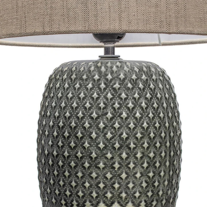 Pauleen Tischleuchte Pretty Classy – E27, Dunkelgrau/Beige