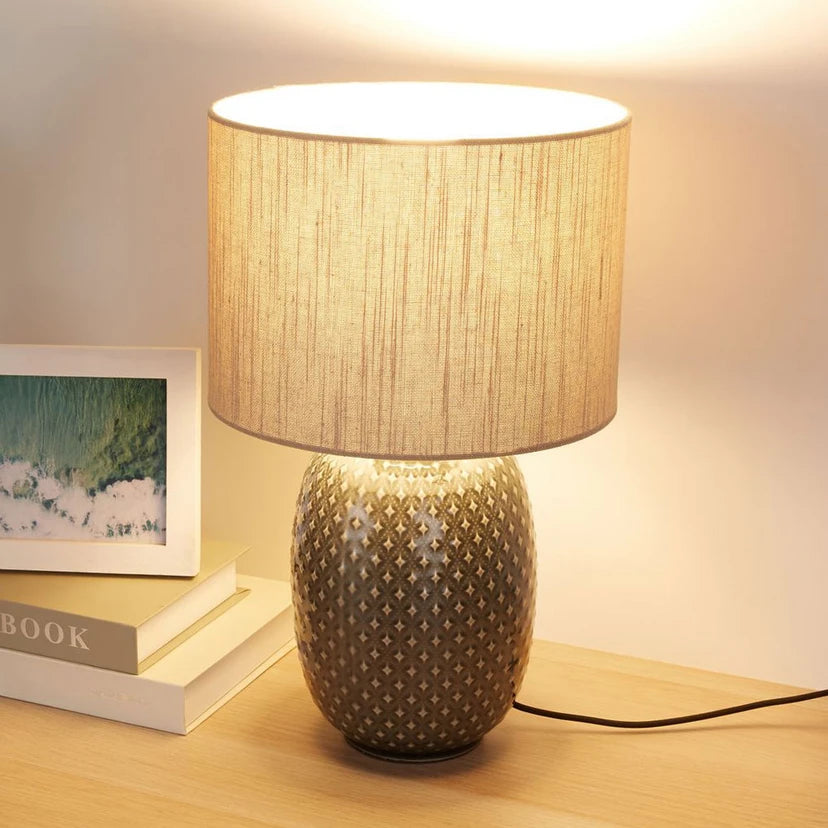 Pauleen Tischleuchte Pretty Classy – E27, Dunkelgrau/Beige