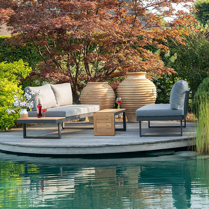 COCON Ascona Loungeset – 4‑Sitzer Gartenmöbel in Anthrazit