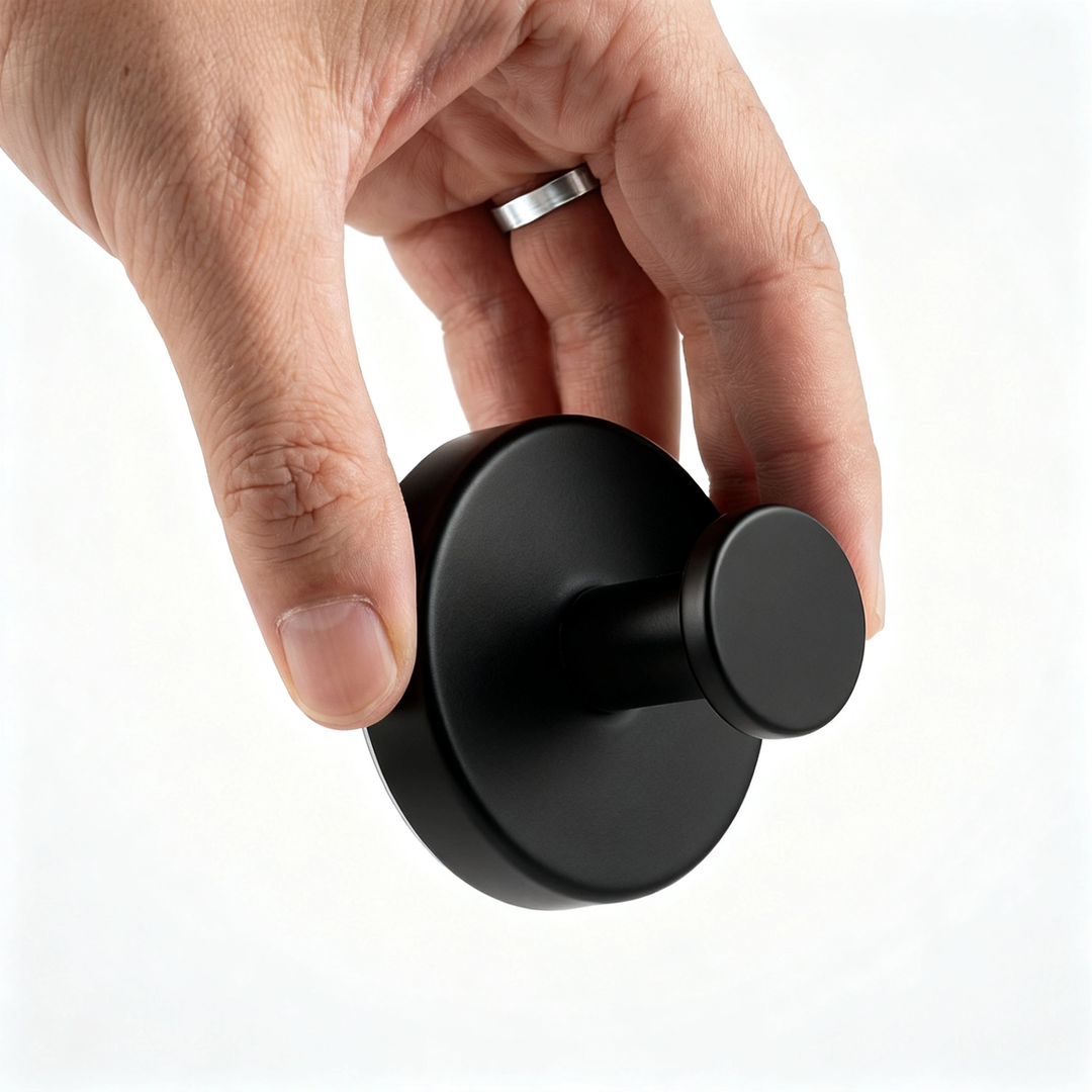 Ensemble d'accessoires de salle de bain noir sans perçage – 6 pièces