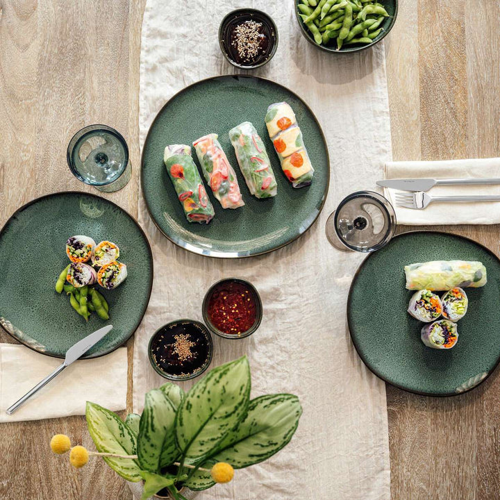Villeroy & Boch Servierplatte Lave – 4er-Set Steingut Grün