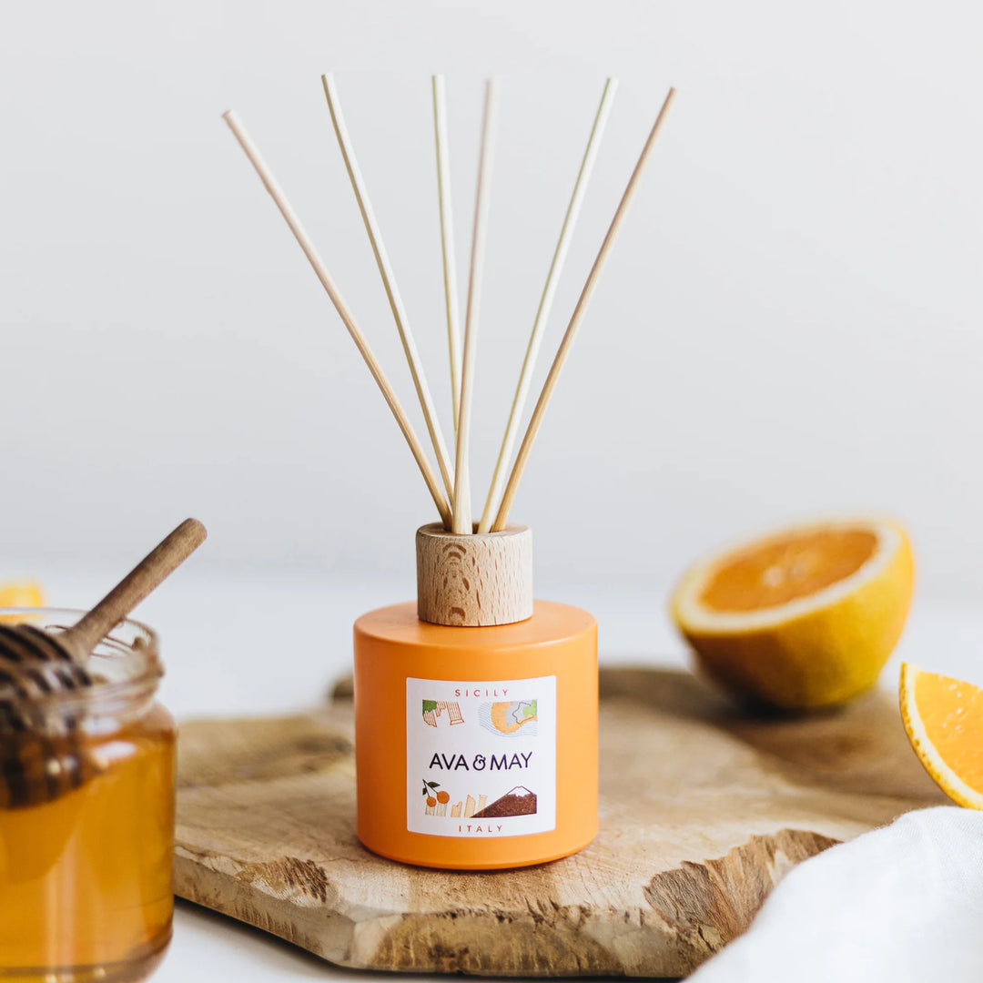 AVA & MAY Duftstäbchen Sizilien – Raumduft 100 ml mit Zitrus- & Blütennoten