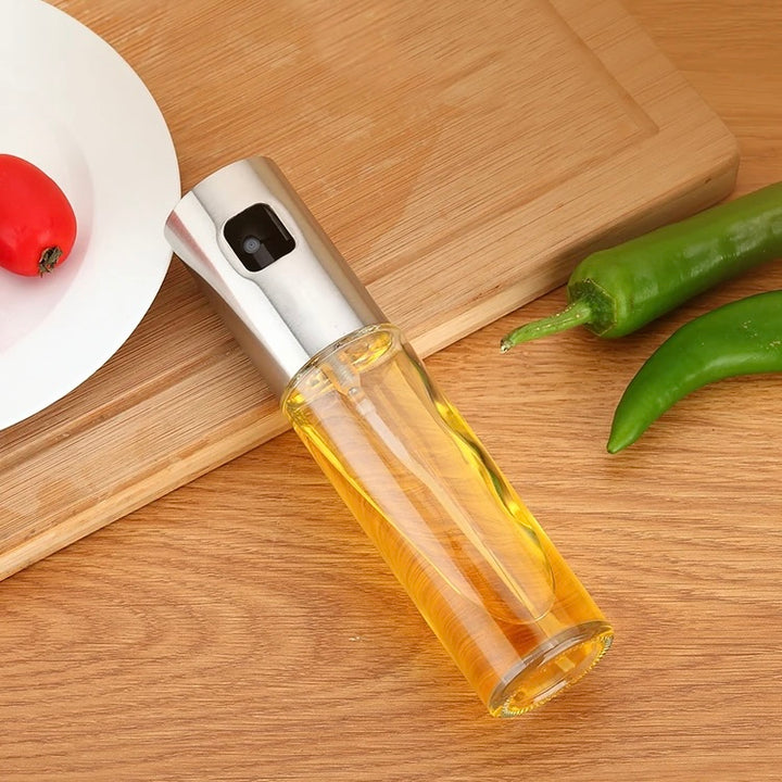 Öl- und Essigsprüher Set aus Glas 2 Stück je 100 ml Silber