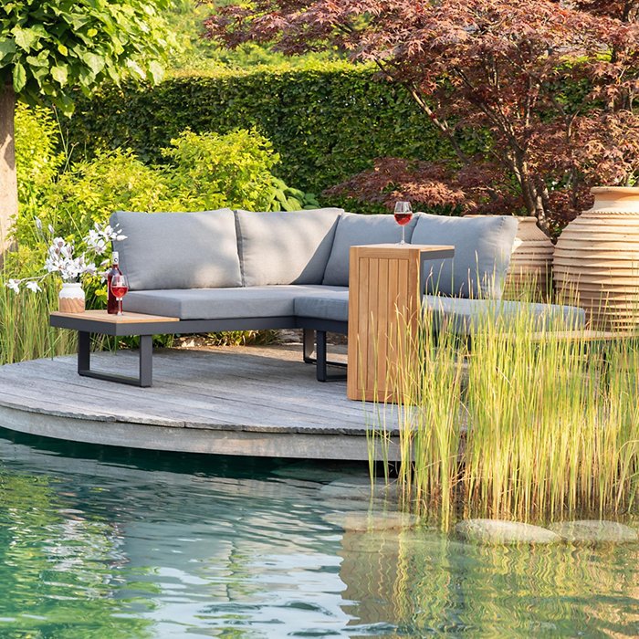 COCON Ascona Loungeset – 4‑Sitzer Gartenmöbel in Anthrazit