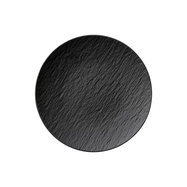 Villeroy & Boch Speiseteller Manufacture Rock Ø 25 cm, 6 Stück, Schwarz