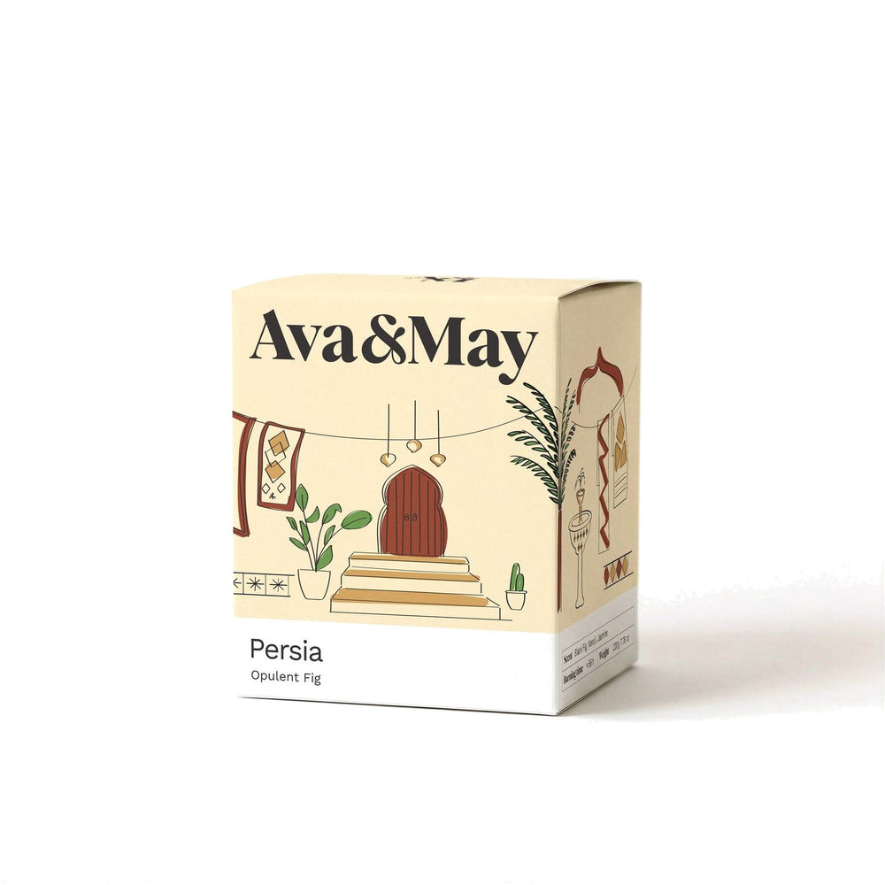 AVA & MAY Duftkerze Persia 220 g, Verpackung