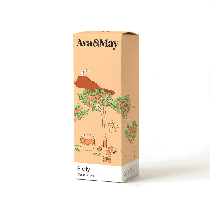 AVA & MAY Duftstäbchen Sizilien 120 ml, Verpackung