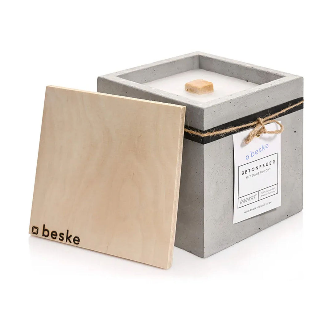 Beske Betonfeuer Fuego 17 cm, mit Löschbrett aus Holz