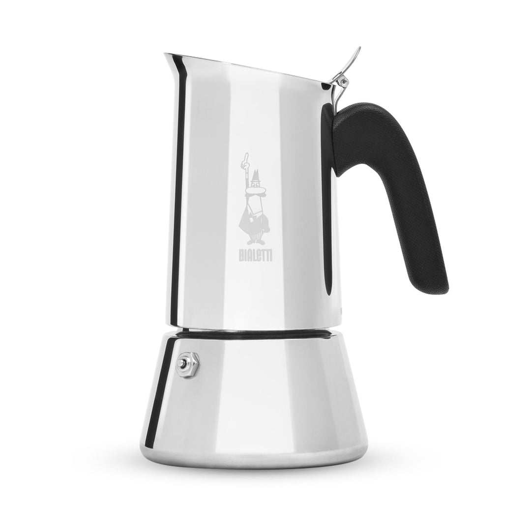 Cafetière italienne Bialetti Venus, argent, vue latérale