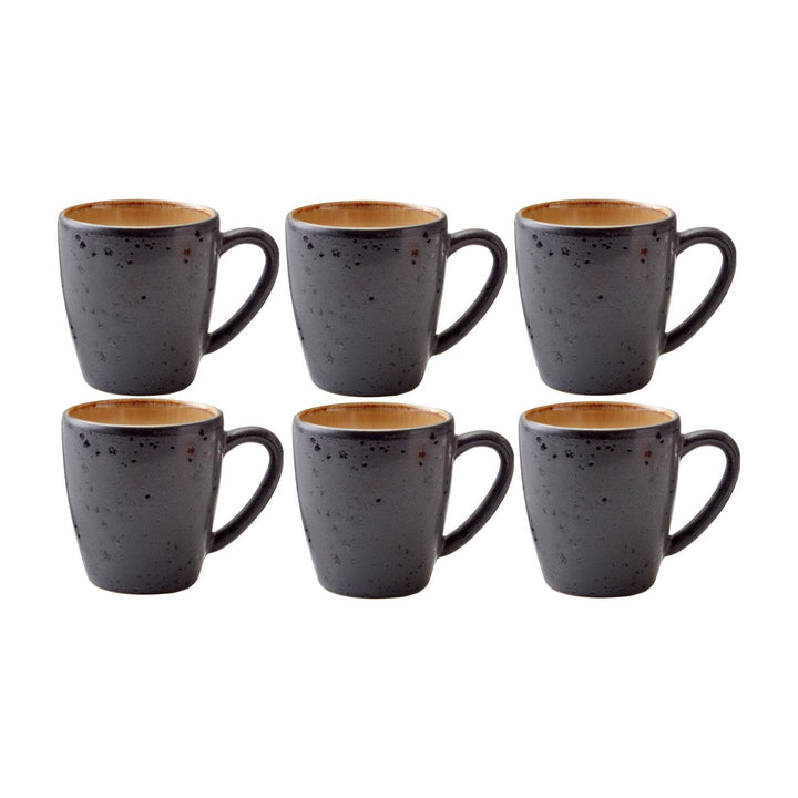 Bitz Gastro Kaffeetasse 190 ml, 6er-Set Schwarz/Amber