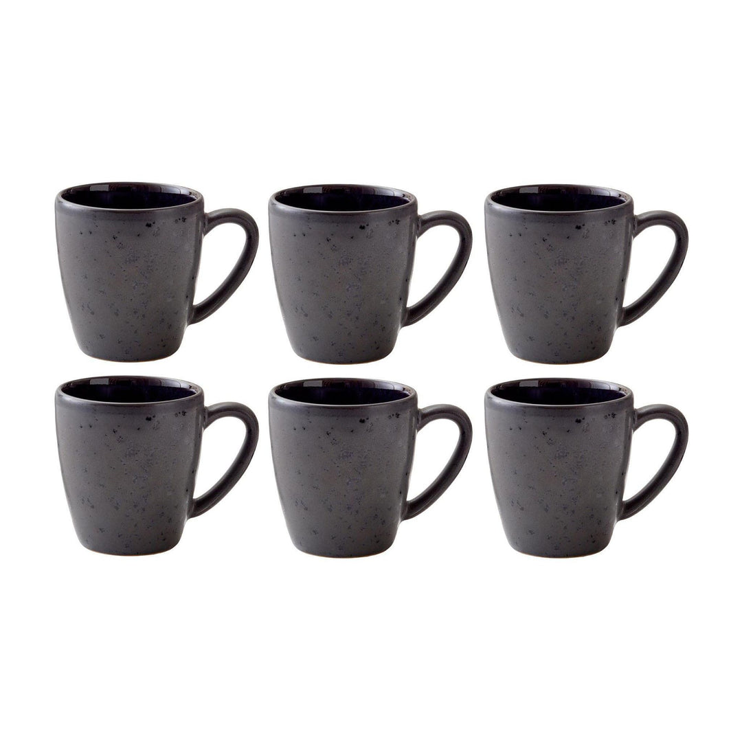 Bitz Gastro Kaffeetasse 190 ml, 6er-Set Schwarz/Dunkelblau