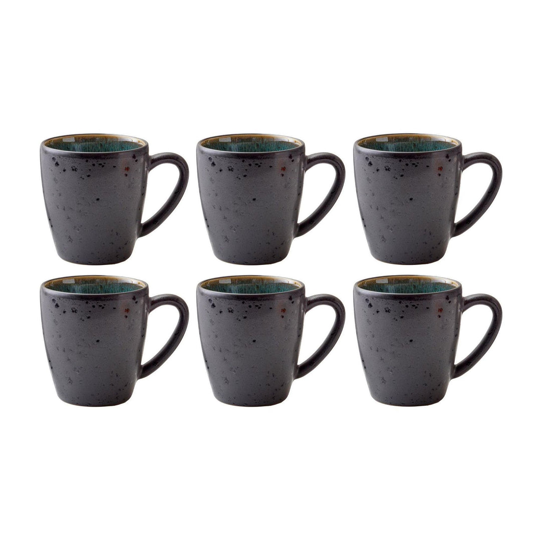 Bitz Gastro Kaffeetasse 190 ml, 6er-Set Schwarz/Grün