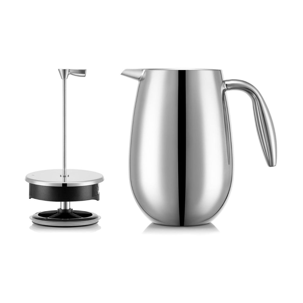Bodum Columbia Kaffeebereiter 1 l, verchromt, Kanne und Presskolben