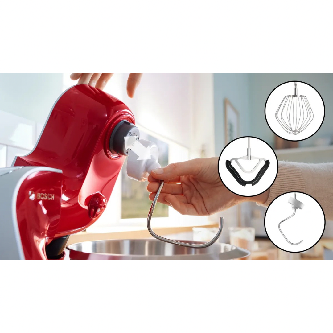 Bosch Küchenmaschine MUM58720 mit Schlagbesen, Rührbesen und Knethaken