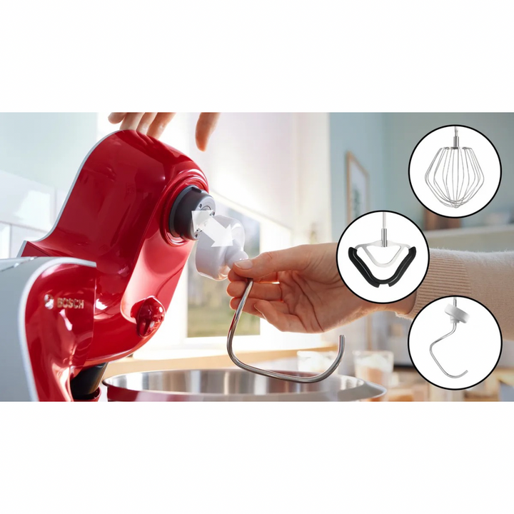 Bosch Küchenmaschine MUM58720 mit Schlagbesen, Rührbesen und Knethaken