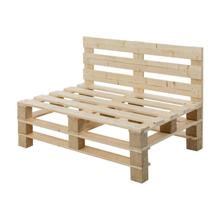 COCON Palettensofa Nature, schräg von vorne