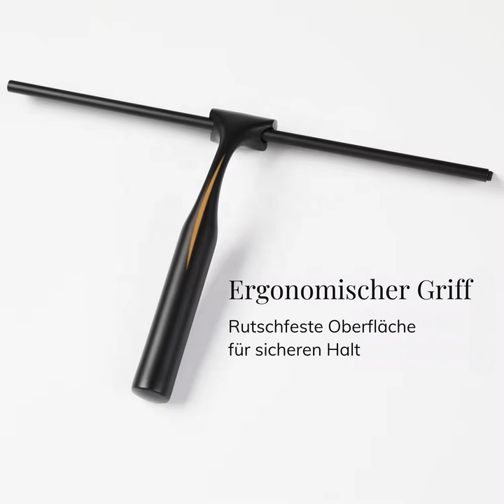 Ergonomischer Griff des Edelstahl Duschabziehers mit rutschfester Oberfläche