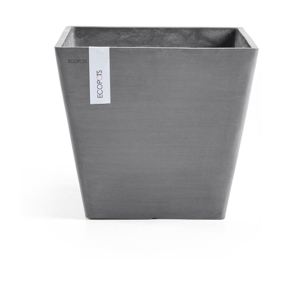 Pot de fleurs Ecopots Rotterdam 50, gris, vue de face